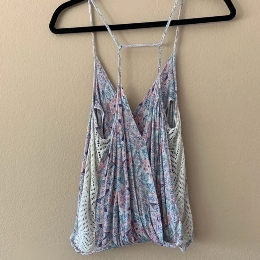 Free People Miles Away Tank Crocheted Inset Size XS